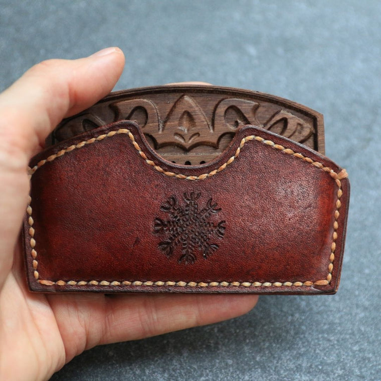 SALE - Walnut Comb + FREE Leather Pouch